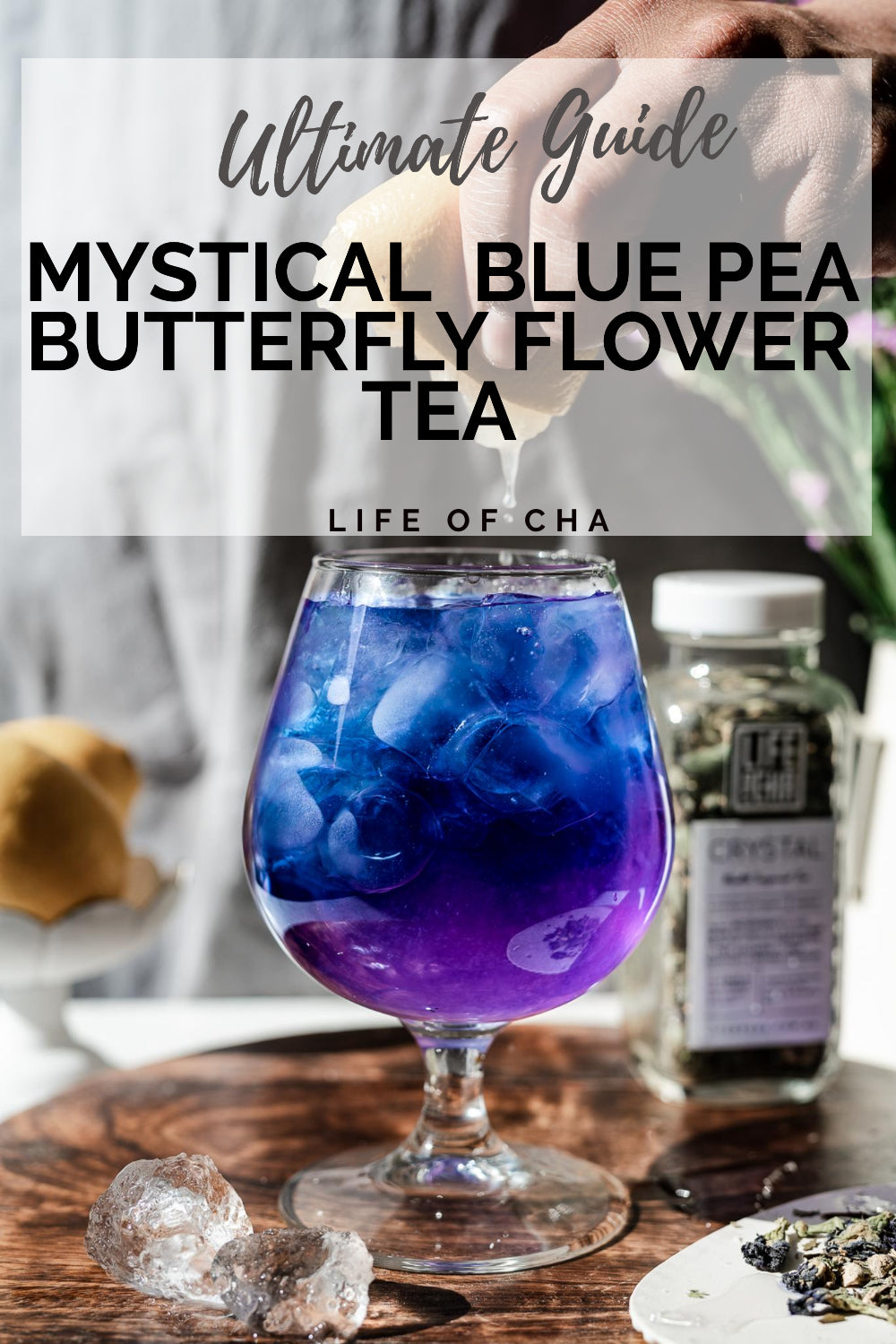 Lavender Butterfly Pea Tea Soda, Flower Tea Recipe