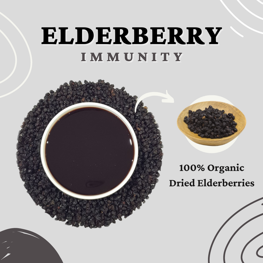 Dried Organic Elderberry - Immunity - Life Of Cha