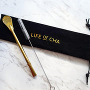 Gold Tea Straw Set - Life Of Cha